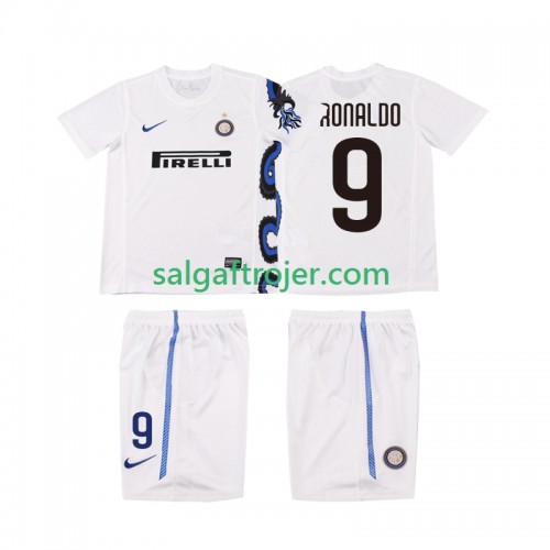 Internazionale Milano Ronaldo 9 2010 2011 Fodboldtrøjer Børn Retro Udebanesæt Kort ærmer Internazionale Milano Ronaldo 9 2010 2011 Fodboldtrøjer Børn Retro Udebanesæt Kort ærmer